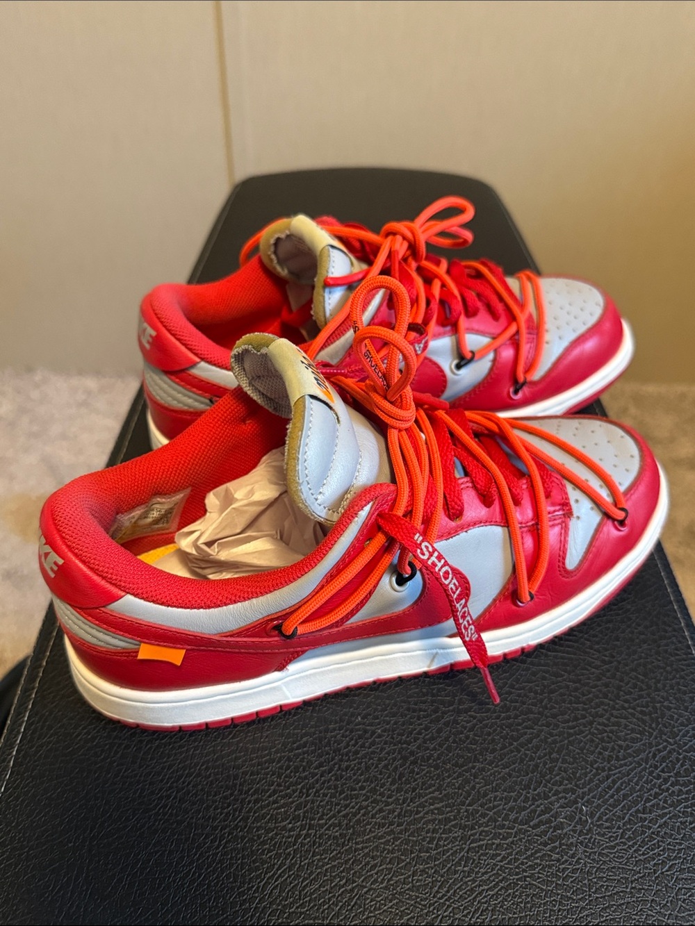 Nike size 8 Off-White University Red